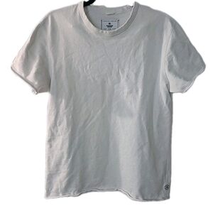 Reigning Champ Terry Cloth Cut-Off Pima‎ Cotton White Short Sleeve Shirt Mens M